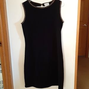 Fashion Bug LBD with Animal Print Trim